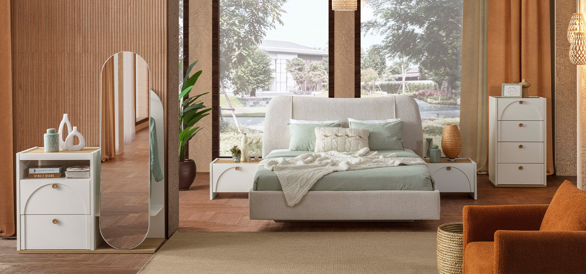 Тапицирано легло «Granada» с място за съхранение, повдигащ механизъм