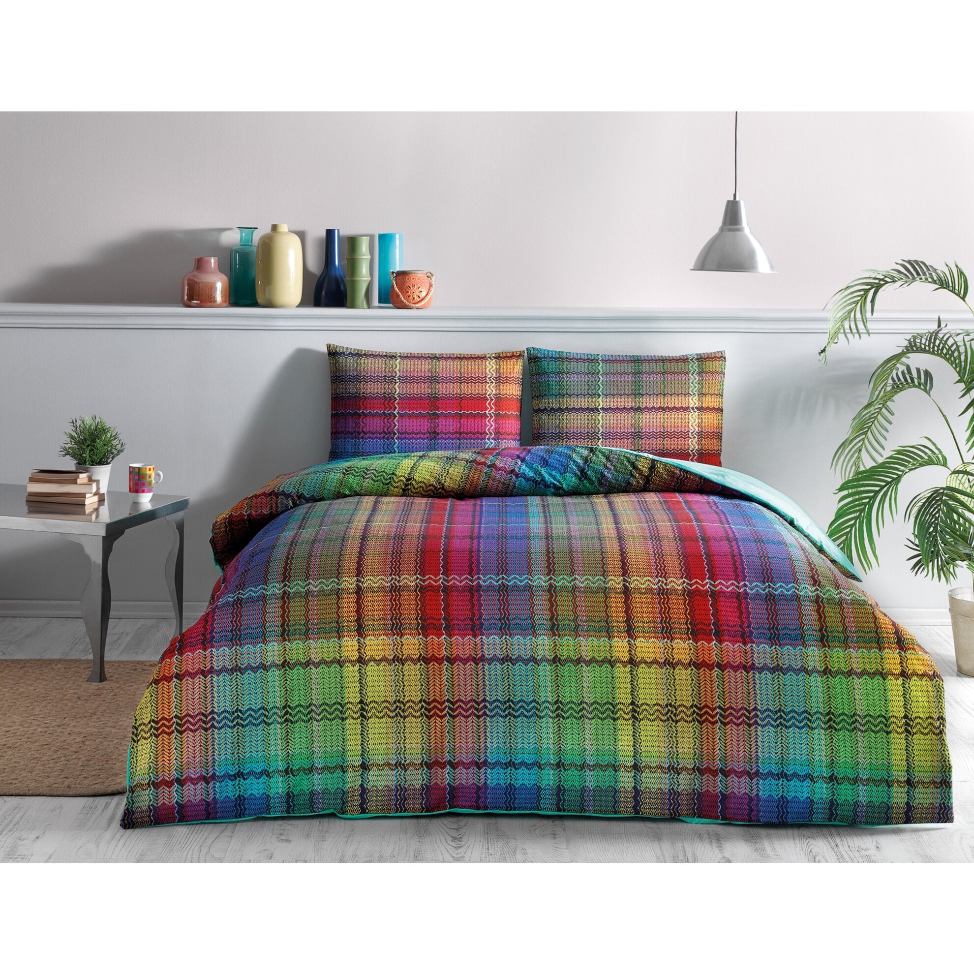 Двоен спален комплект «Colorful» - 4 части, ранфорс