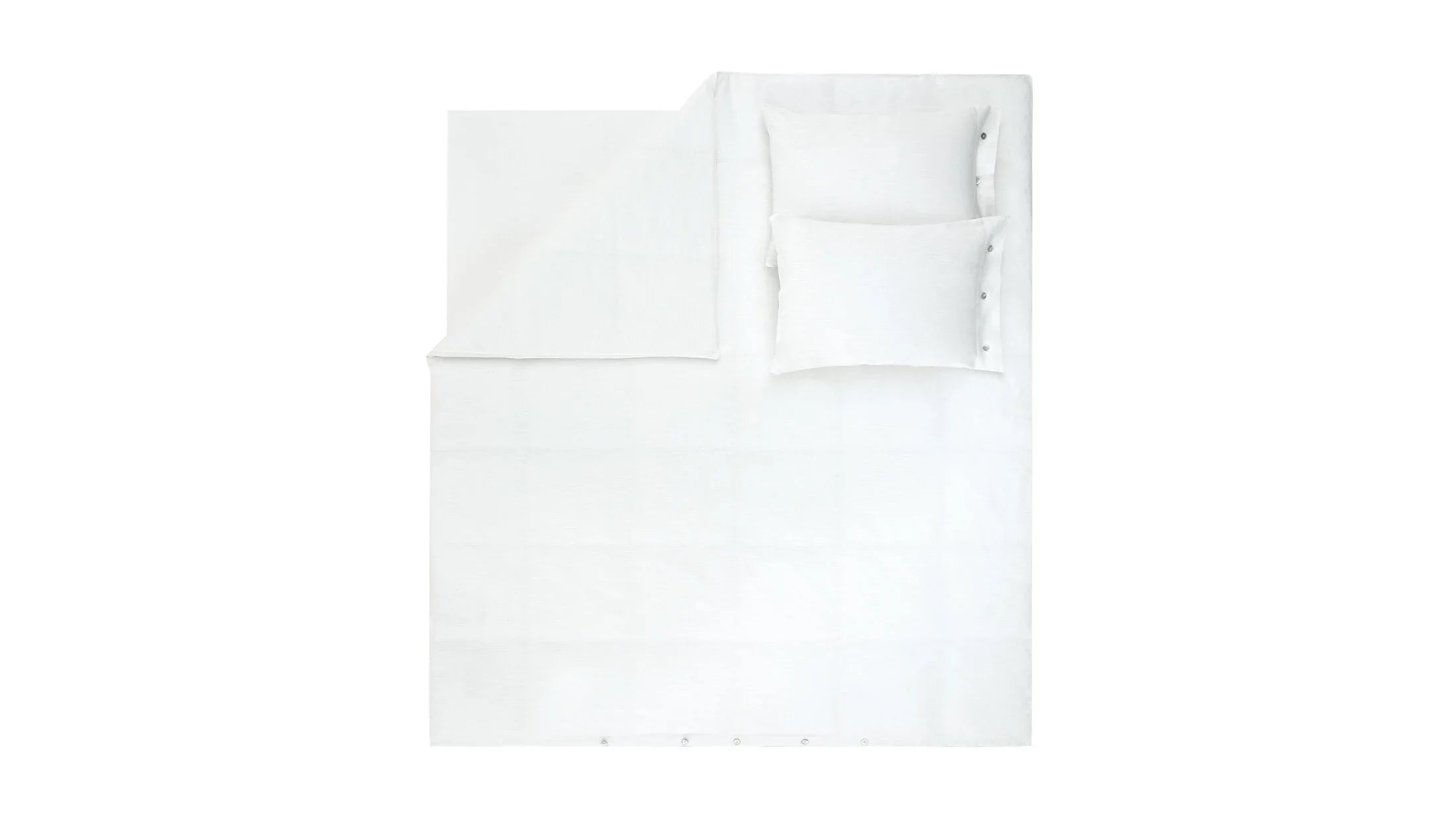 Двоен спален комплект «Annie White» - 4 части, ранфорс, лен