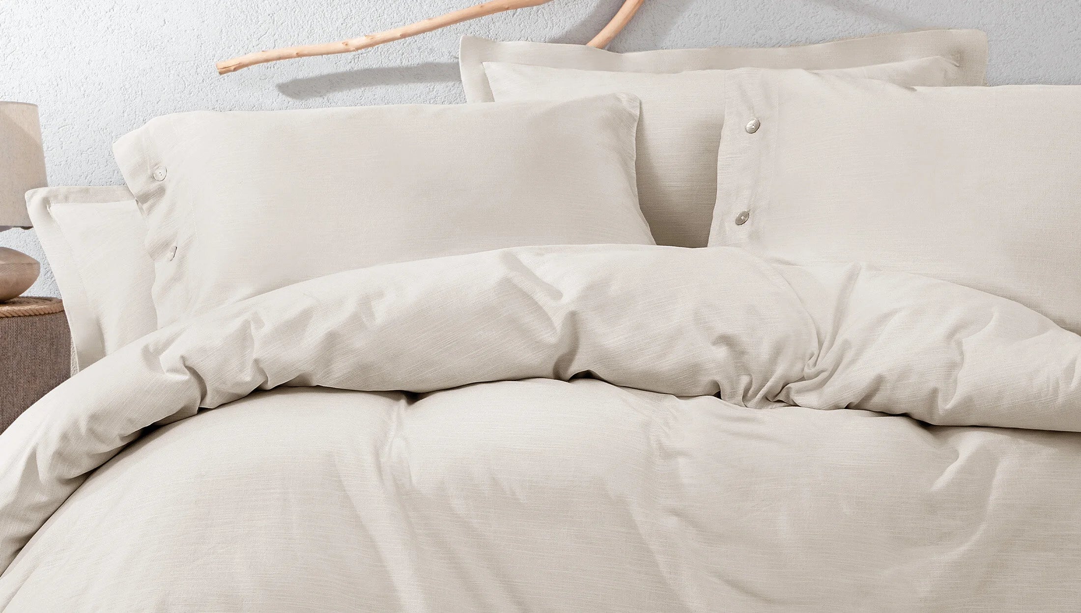 Двоен спален комплект «Annie» - 4 части, ранфорс, лен