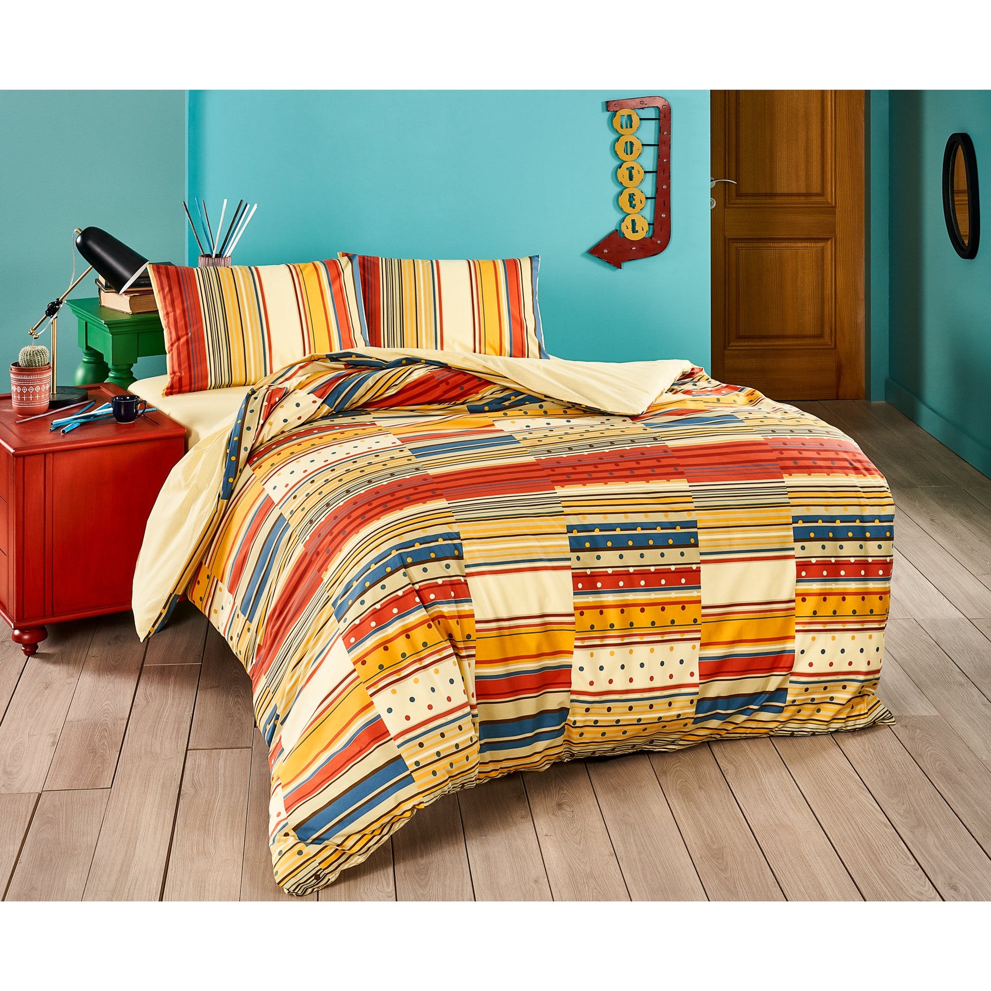 Единичен спален комплект «Martin» - 3 части, памук, ранфорс