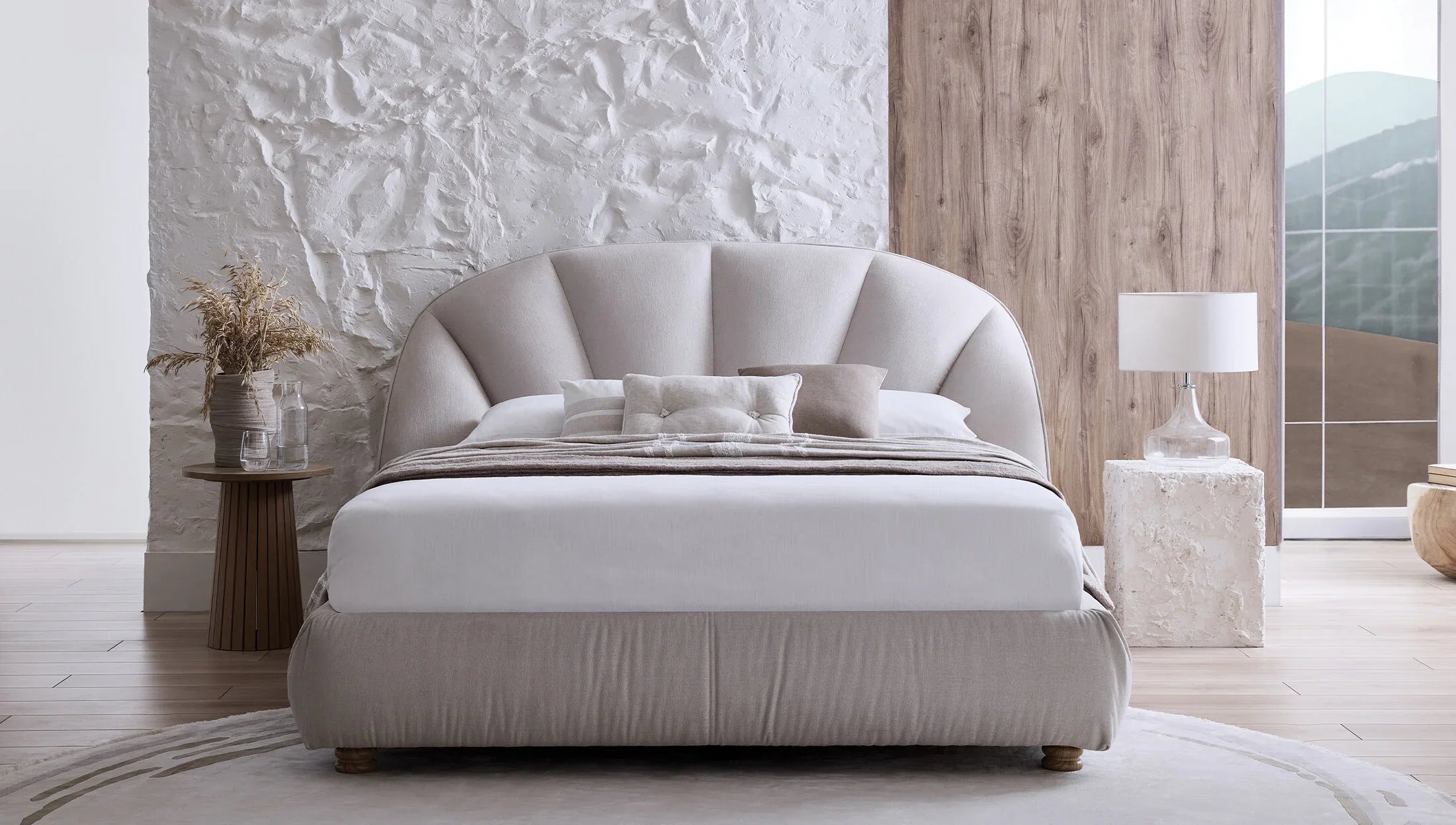 Тапицирано легло «Natura Rest» + Матрак и табла - с място за съхранение, с кокосови влакна, латекс и вълна Woolmark