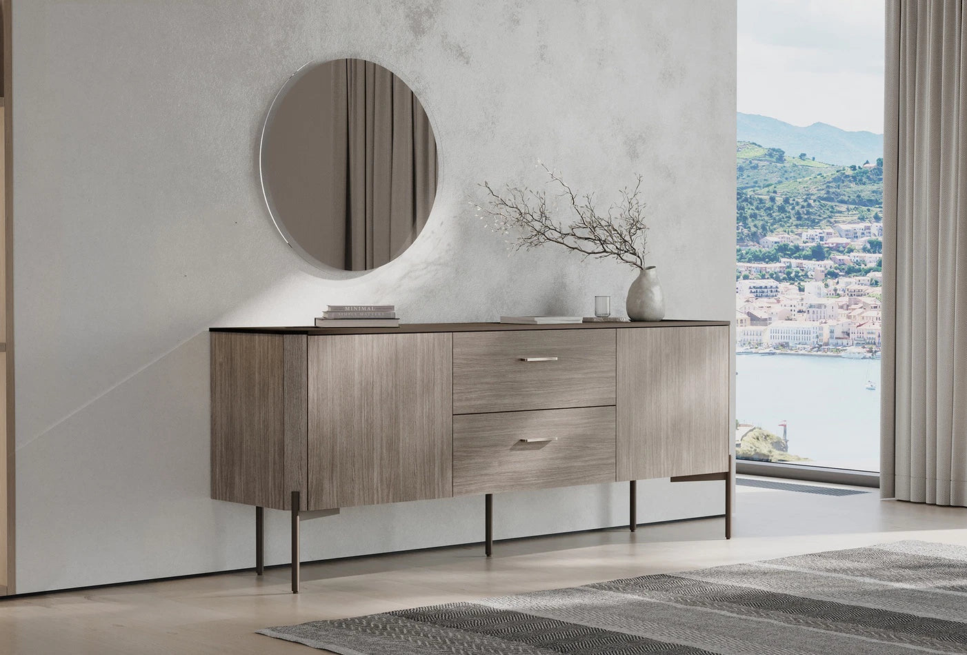 Бюфет «Varena» с две чекмеджета, размер 202х82х48см