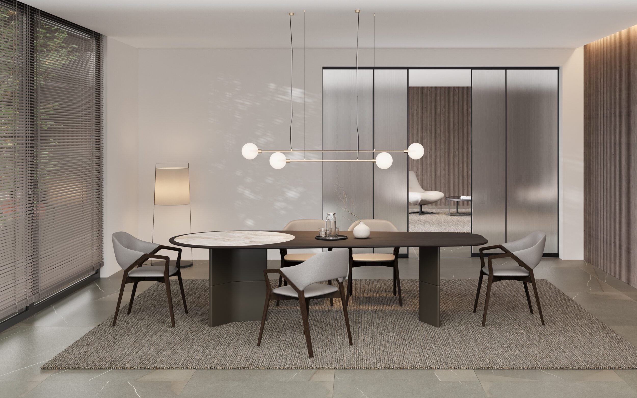 Трапезна маса «Ark Elegant» с керамичен плот, размер 275х75х115см