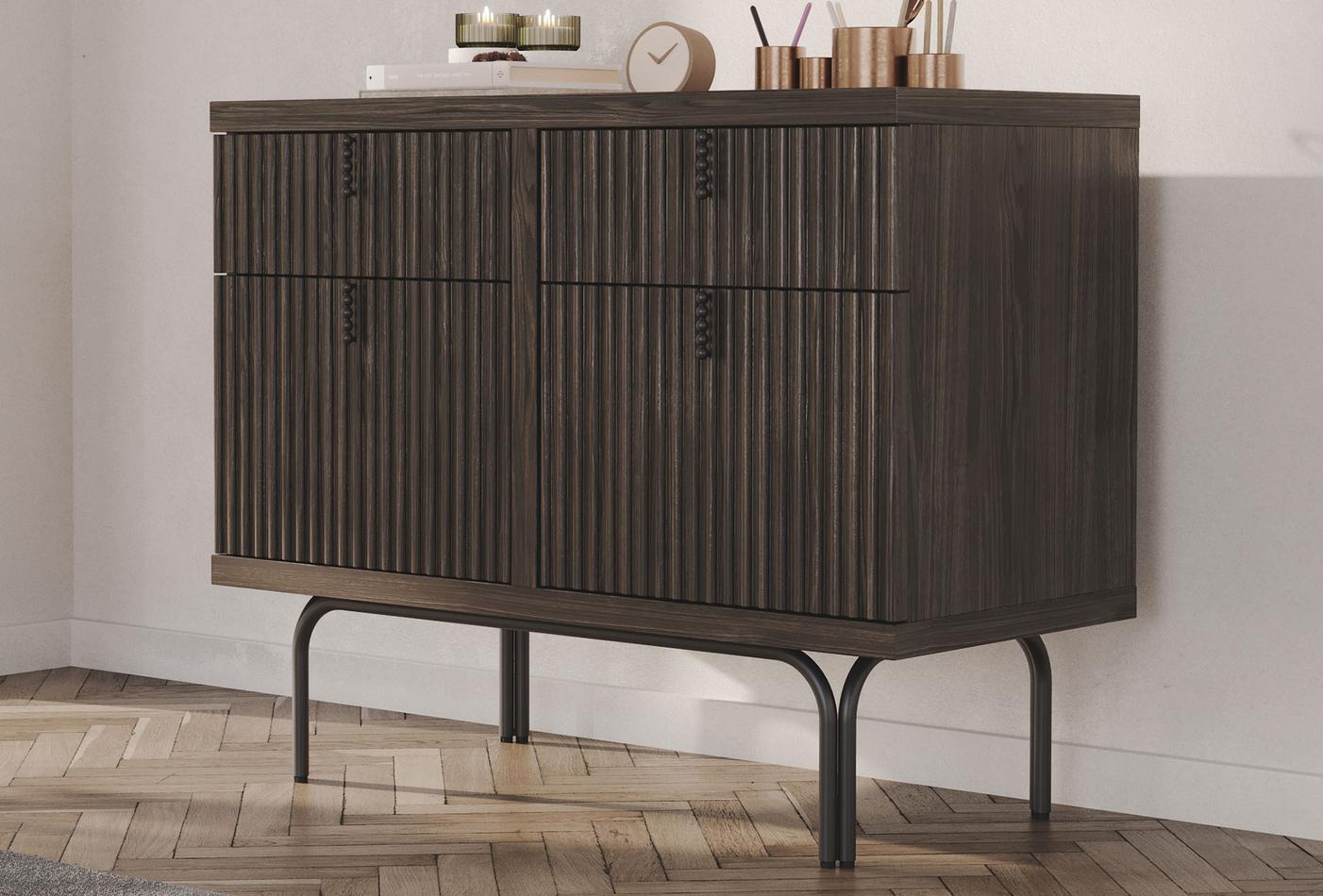 Скрин «Austin Dark Oak» с чекмеджета, размер 103х83х48см