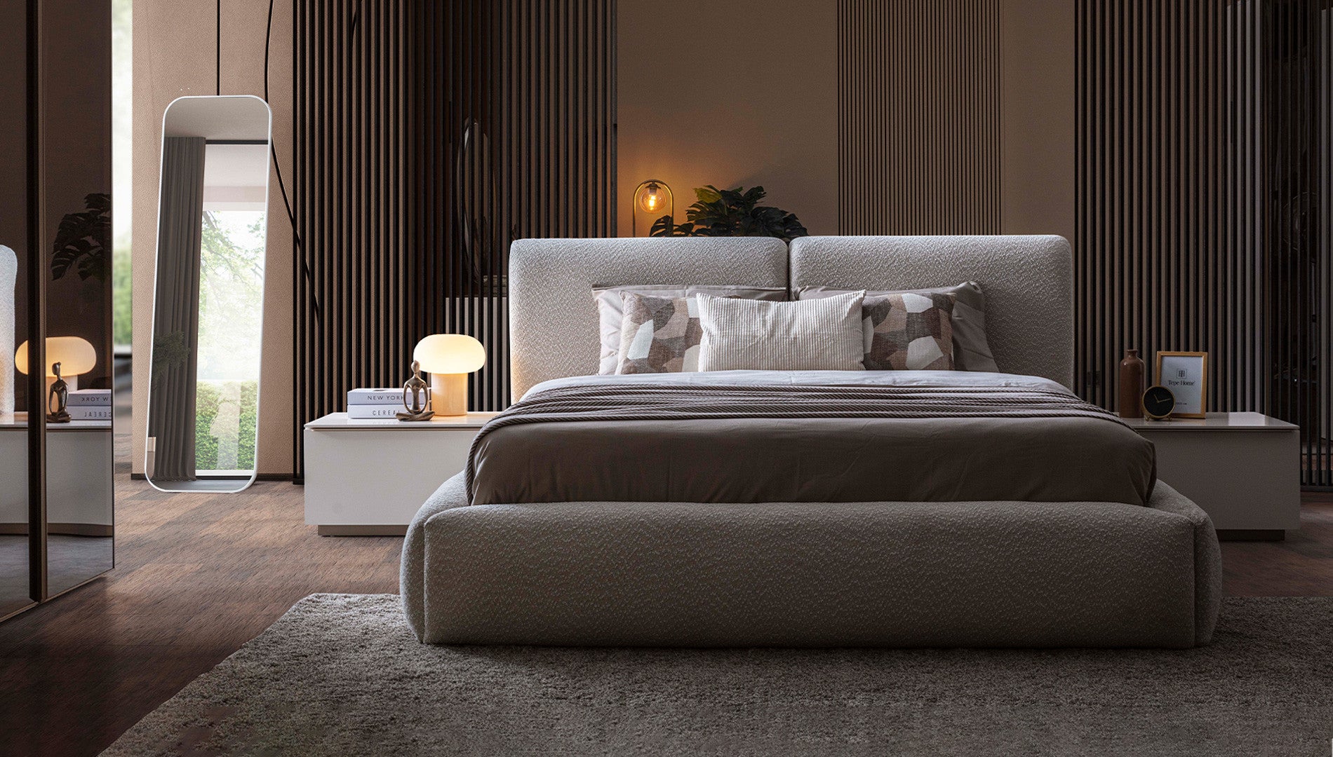 Тапицирано легло «Noble» с място за съхранение, повдигащ механизъм