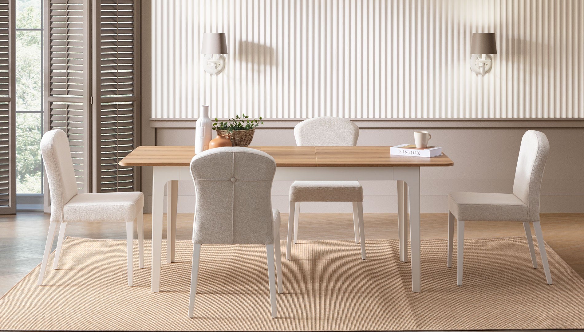 Трапезна разтегателна маса «Modern country» с размер 160х75х90см