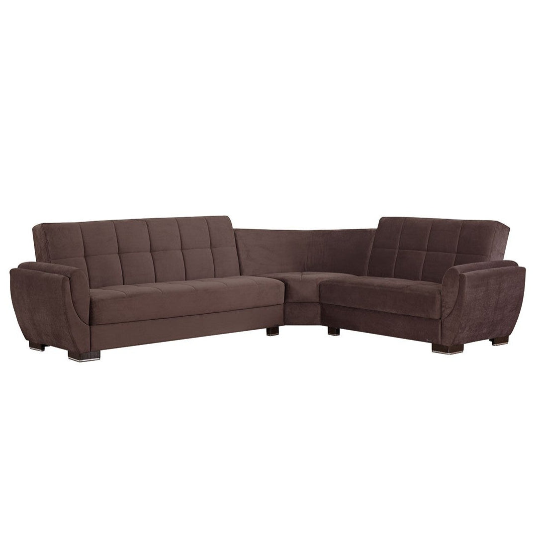 Ъглов разтегателен диван «Armada Air Big» + декоративни възглавници, с място за съхранение, ширина 253см