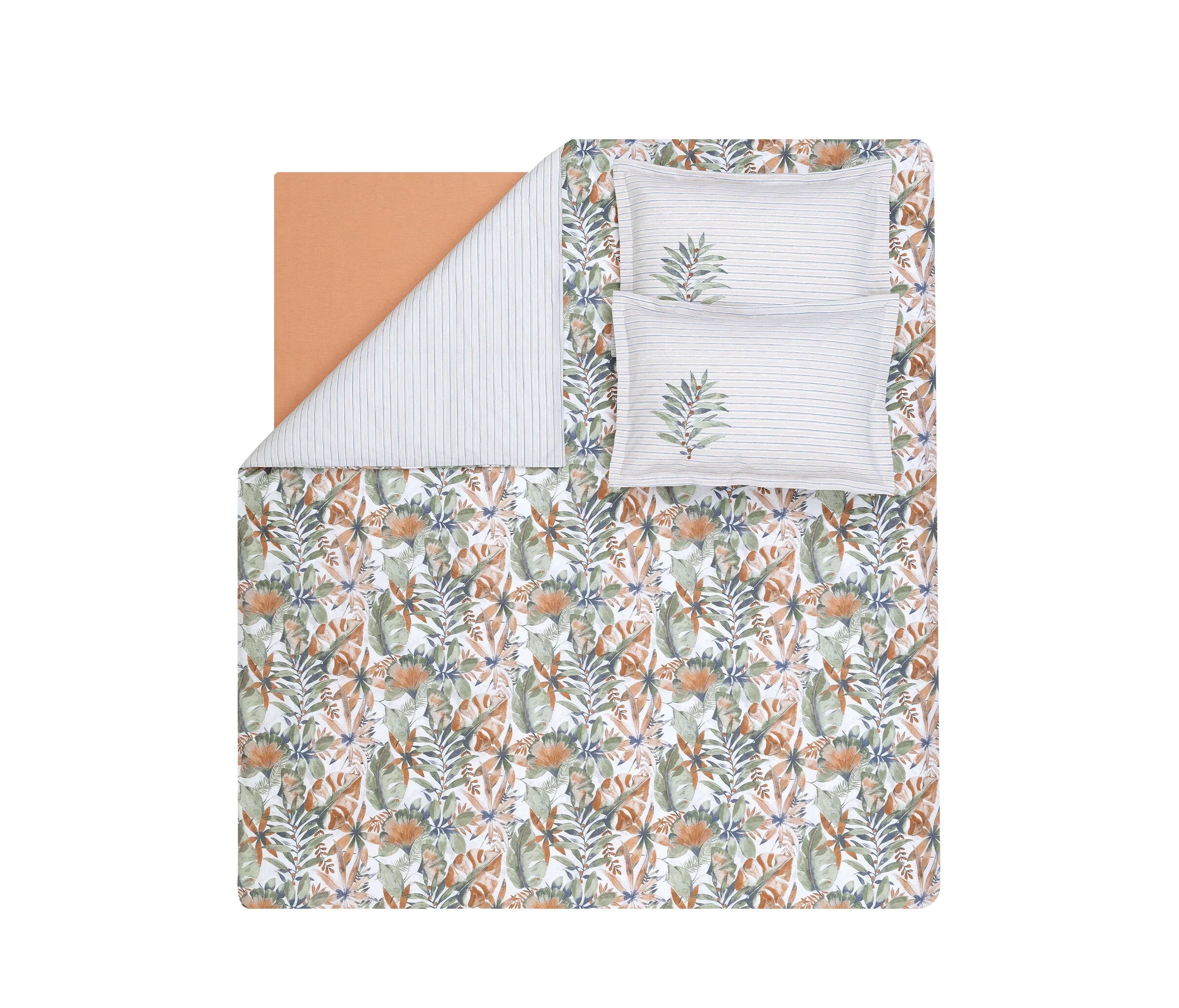 Двоен спален комплект «Amy - Orange» - 4 части, памук, ранфорс