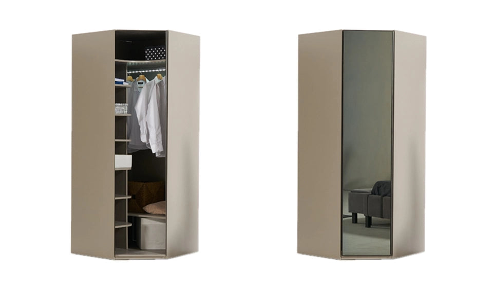 Модулен гардероб «Oylat» - 5 модула, с осветление, стъклени врати