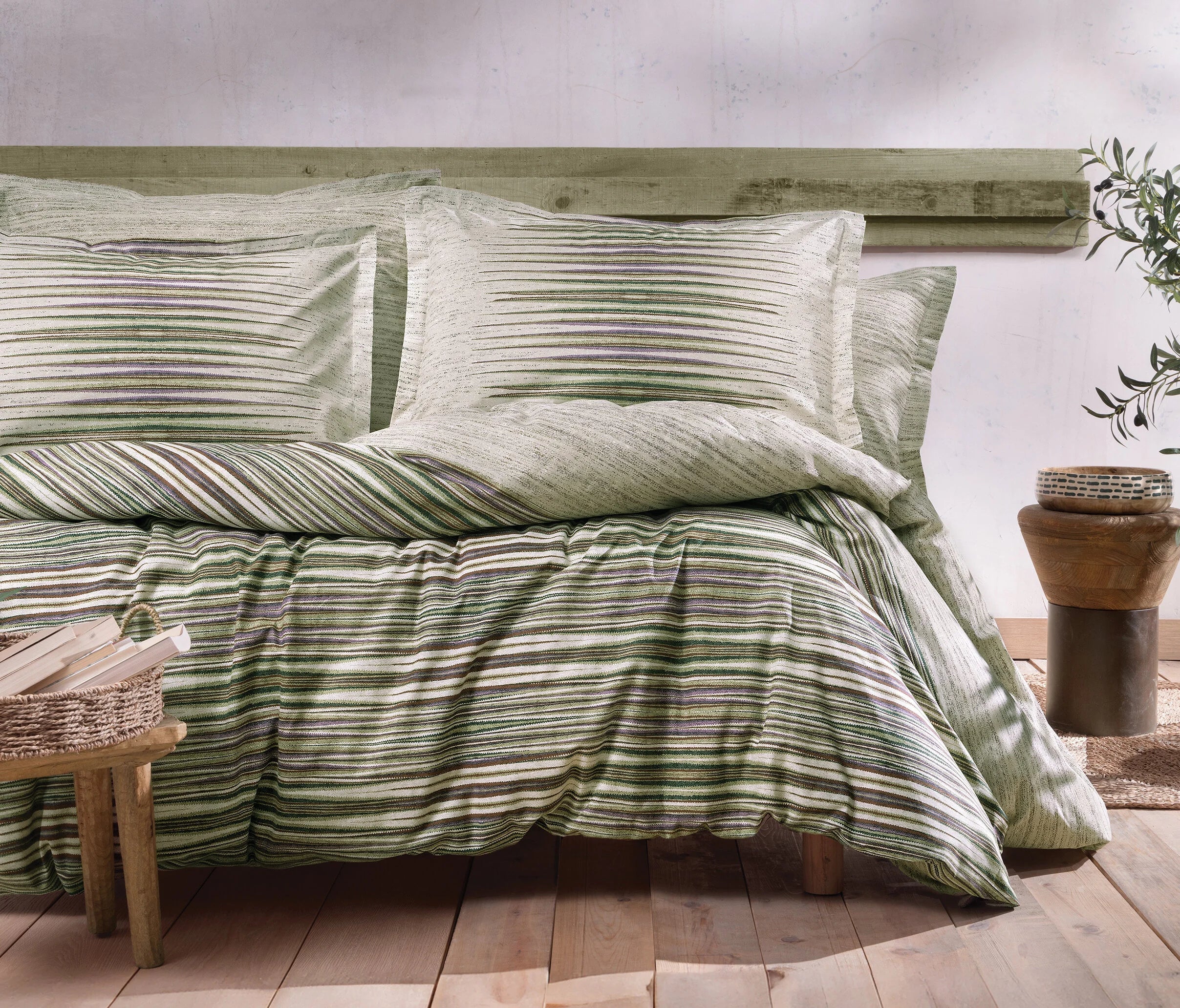 Двоен спален комплект «Besna - Khaki» - 4 части, памук, ранфорс