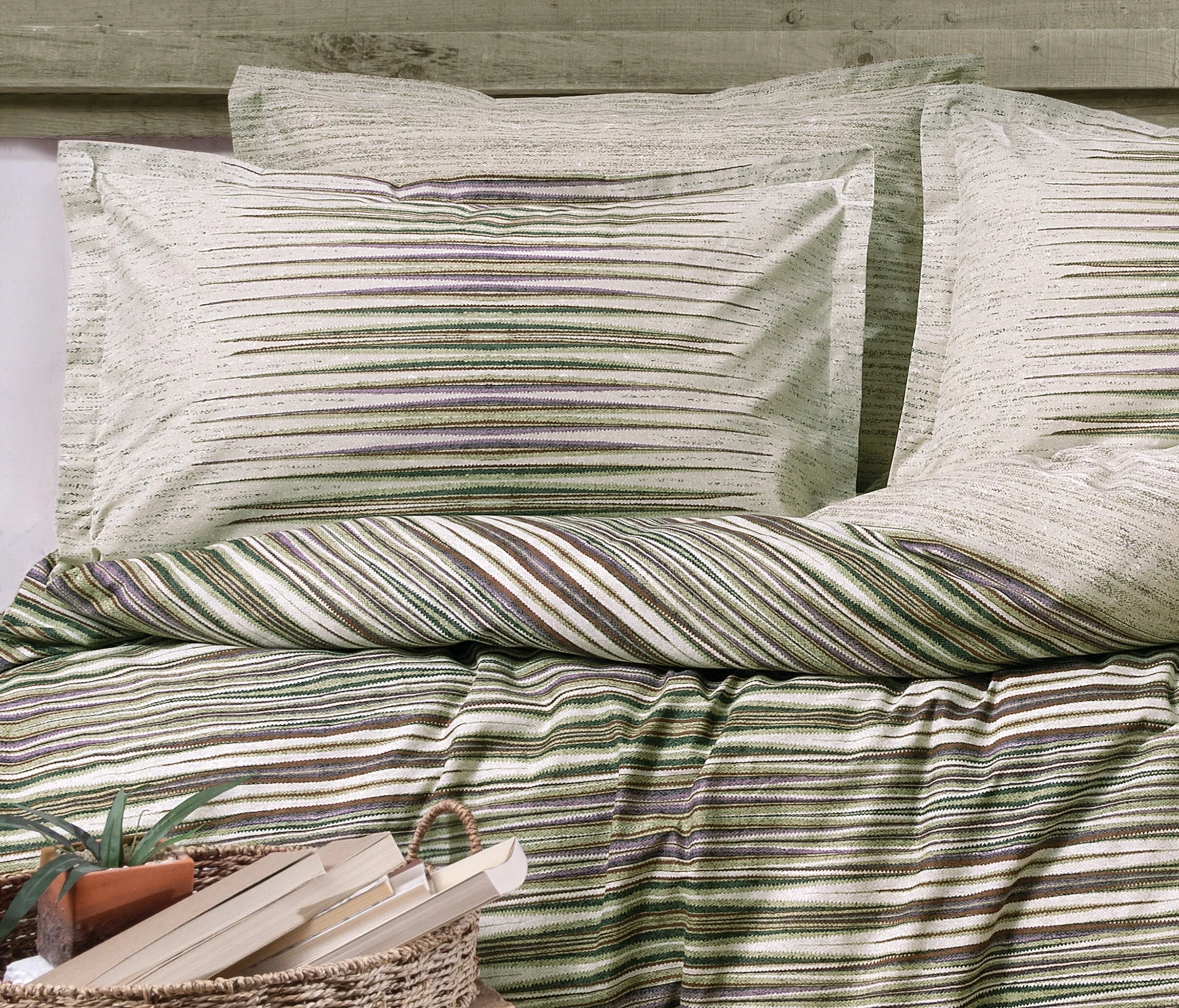 Двоен спален комплект «Besna - Khaki» - 4 части, памук, ранфорс