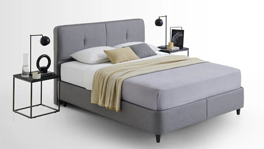 Тапицирано легло «Canto» + Матрак «Cool&Wool» + табла «Cool Action» с място за съхранение, матрак с лятна и зимна страна