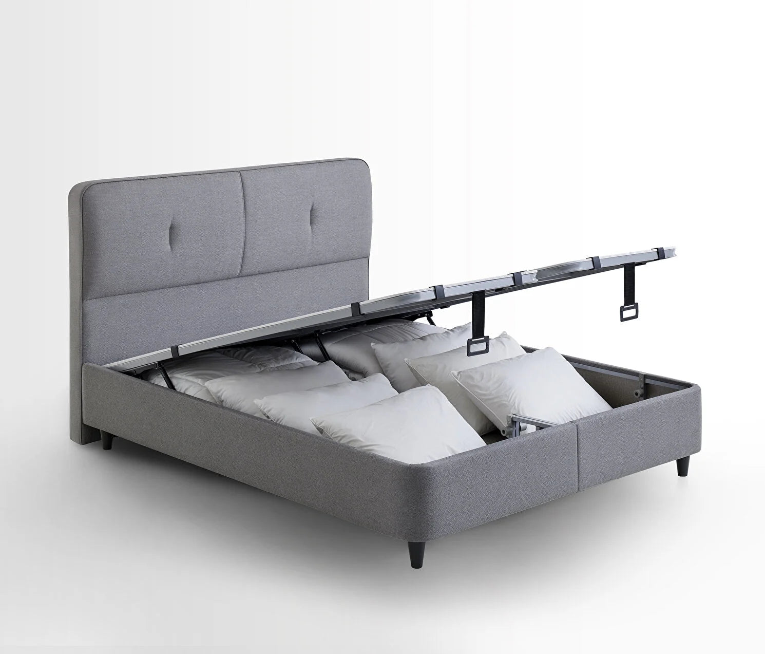 Тапицирано легло «Canto» + Матрак «Cool&Wool» + табла «Cool Action» с място за съхранение, матрак с лятна и зимна страна