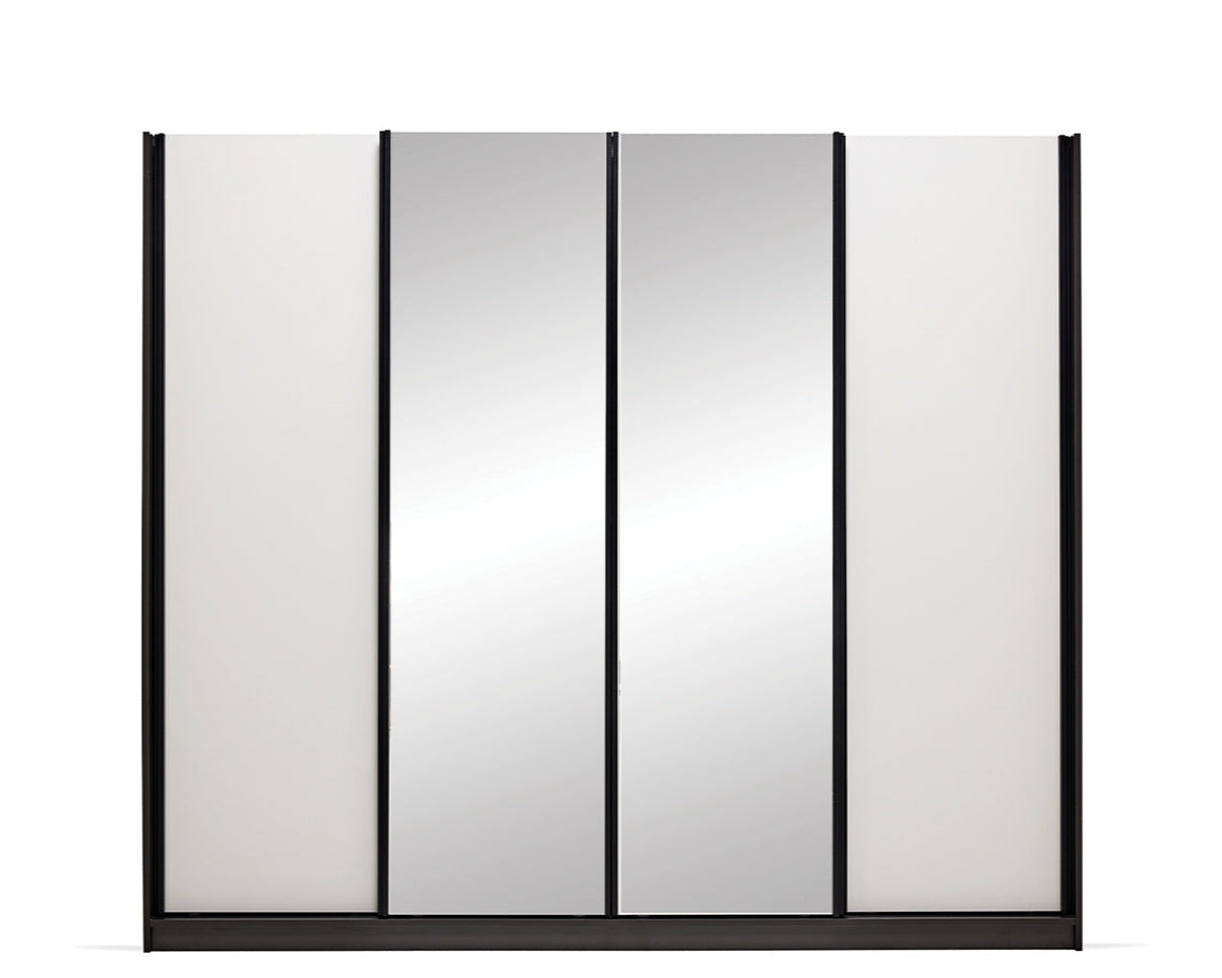 Гардероб с плъзгащи врати «Eterna» с огледална врата, ширина 253см