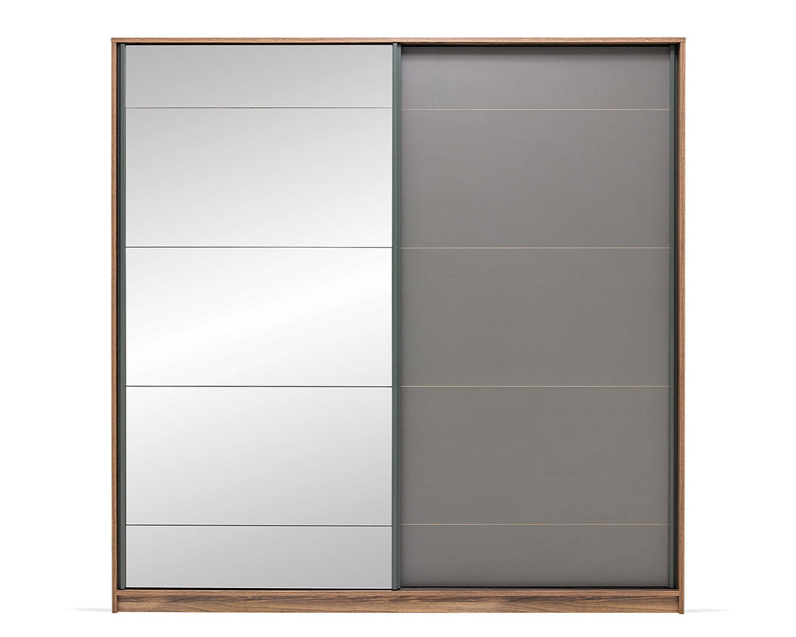 Гардероб с плъзгащи врати «Ravel» с огледална врата, ширина 220см