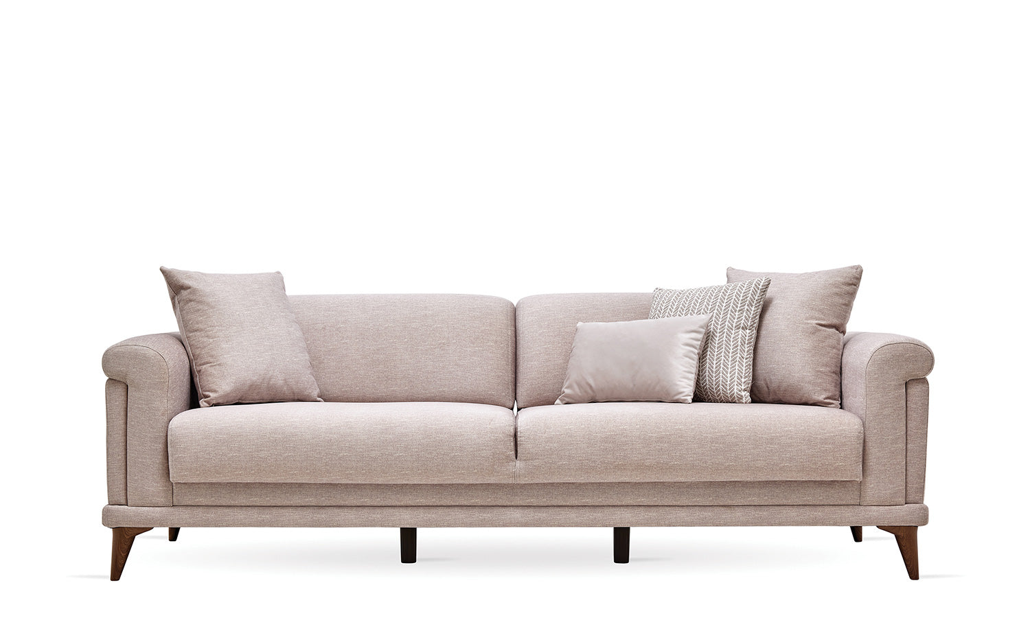 Tриместен разтегателен диван «Melvin» + 4 декоративни възглавници, ширина 233см