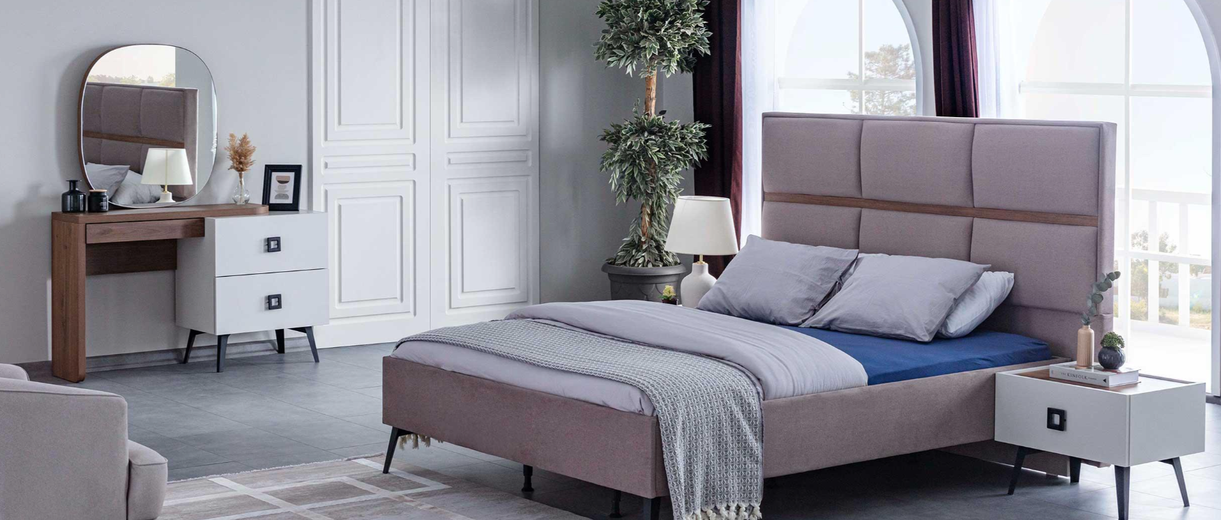 Тапицирана табла за легло «Mayra»