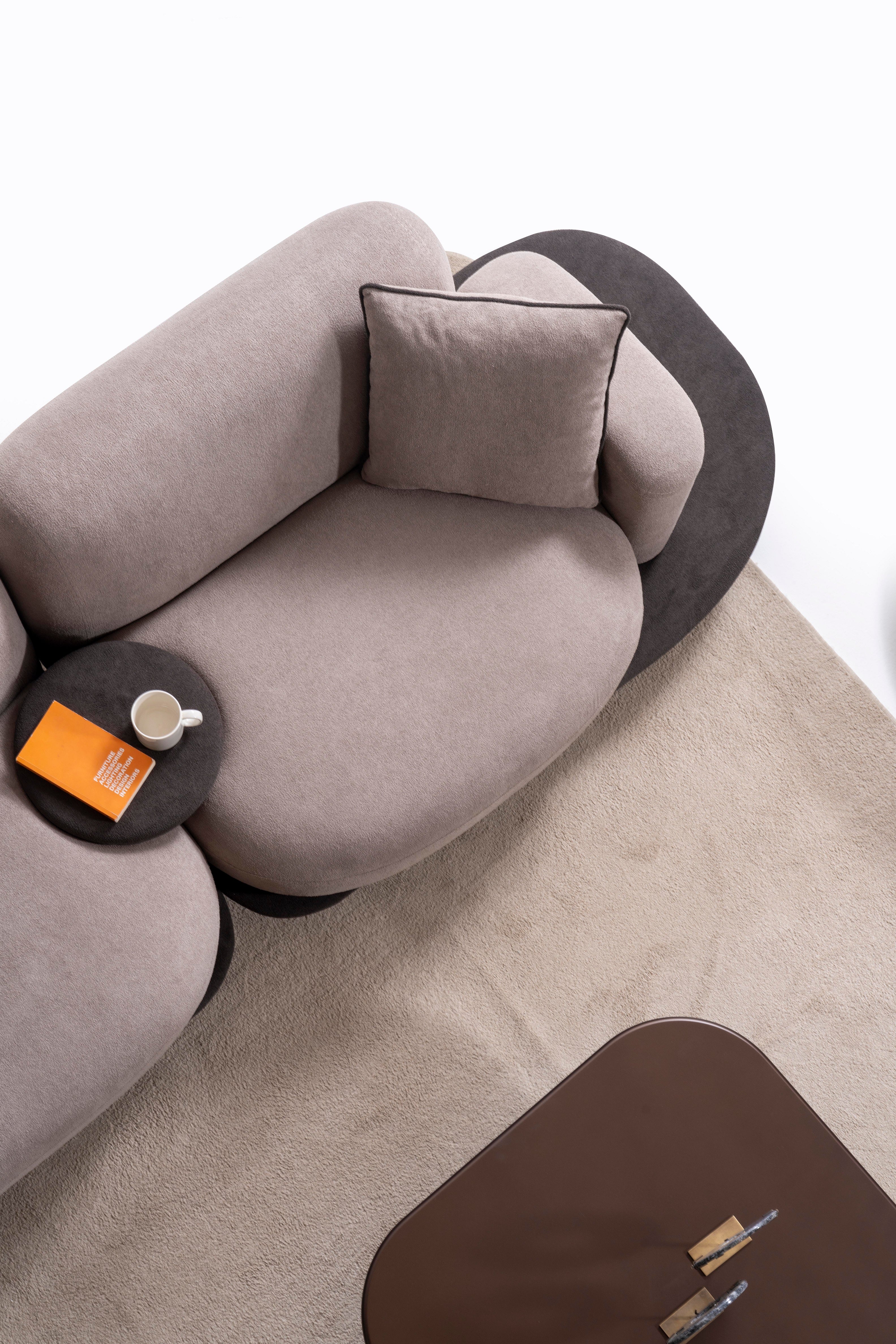 Ъглов диван «Bonbon Relax» + три декоративни възглавници, ширина 395см