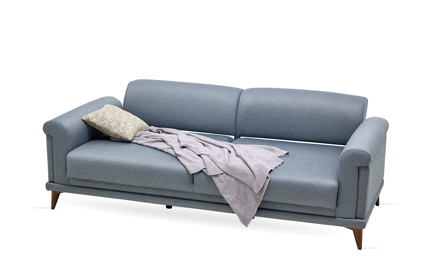 Tриместен разтегателен диван «Melvin» + 4 декоративни възглавници, ширина 233см