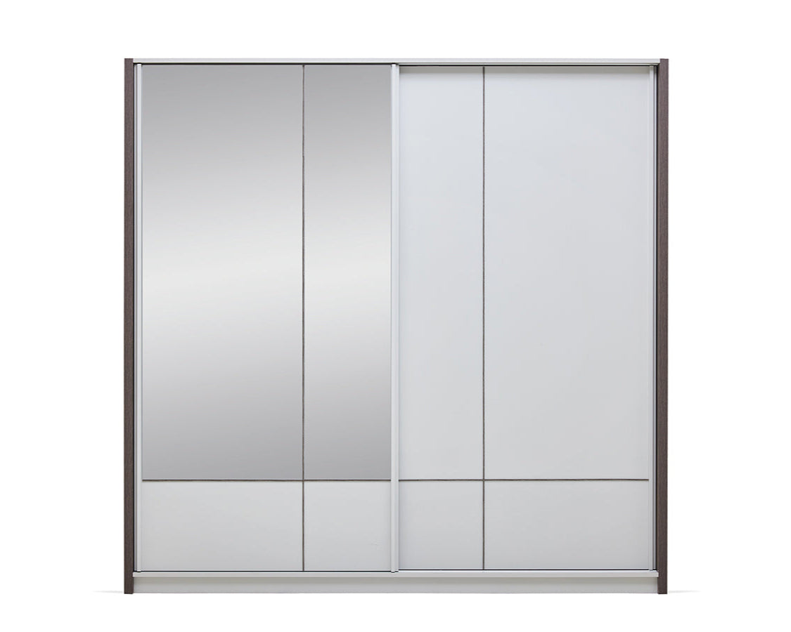 Гардероб с плъзгащи врати «Morel» с огледална врата, ширина 180 или 220см
