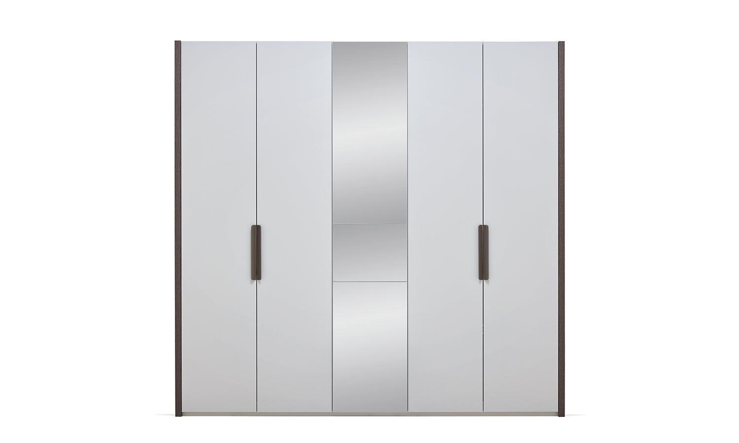 Петкрилен гардероб «Morel» с огледална врата, чекмеджета, лост за закачалки, рафтове, ширина 227см