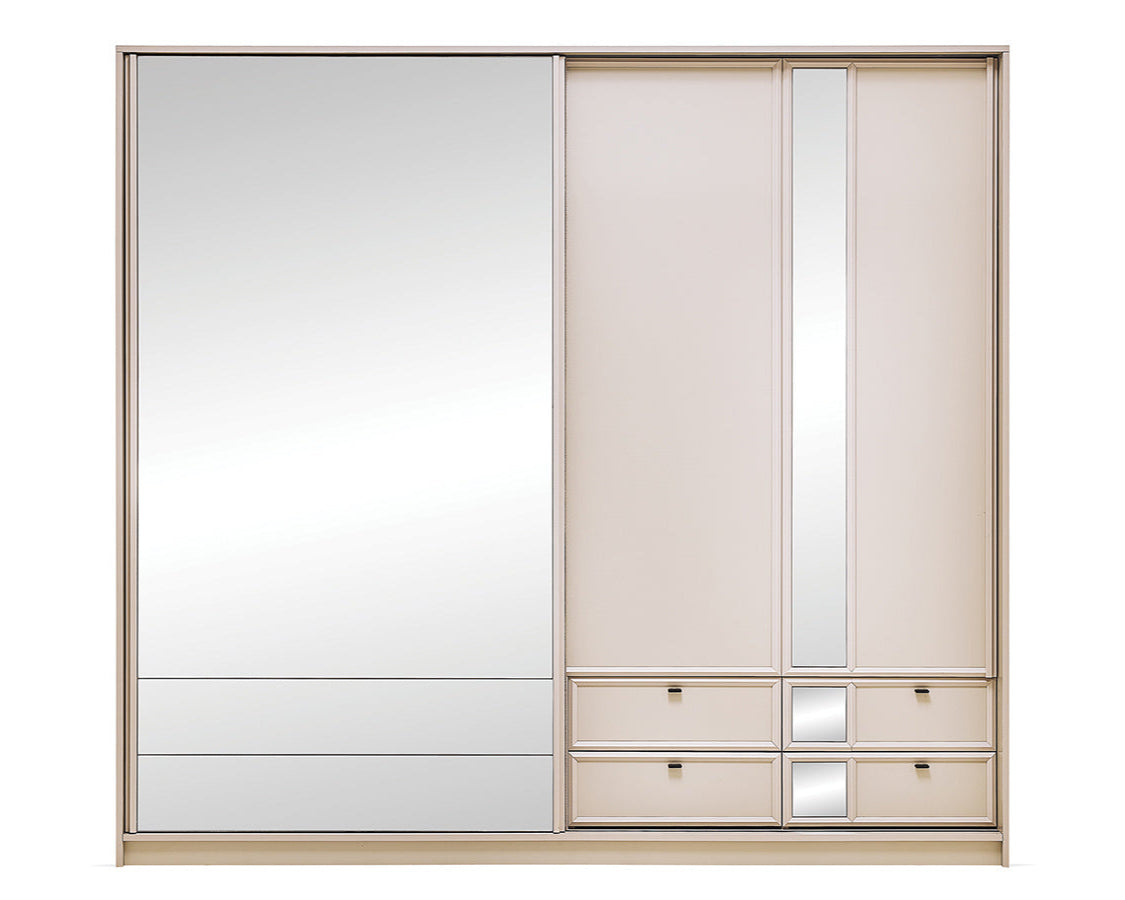 Гардероб с плъзгащи врати «Agata» с огледална врата, ширина 240см