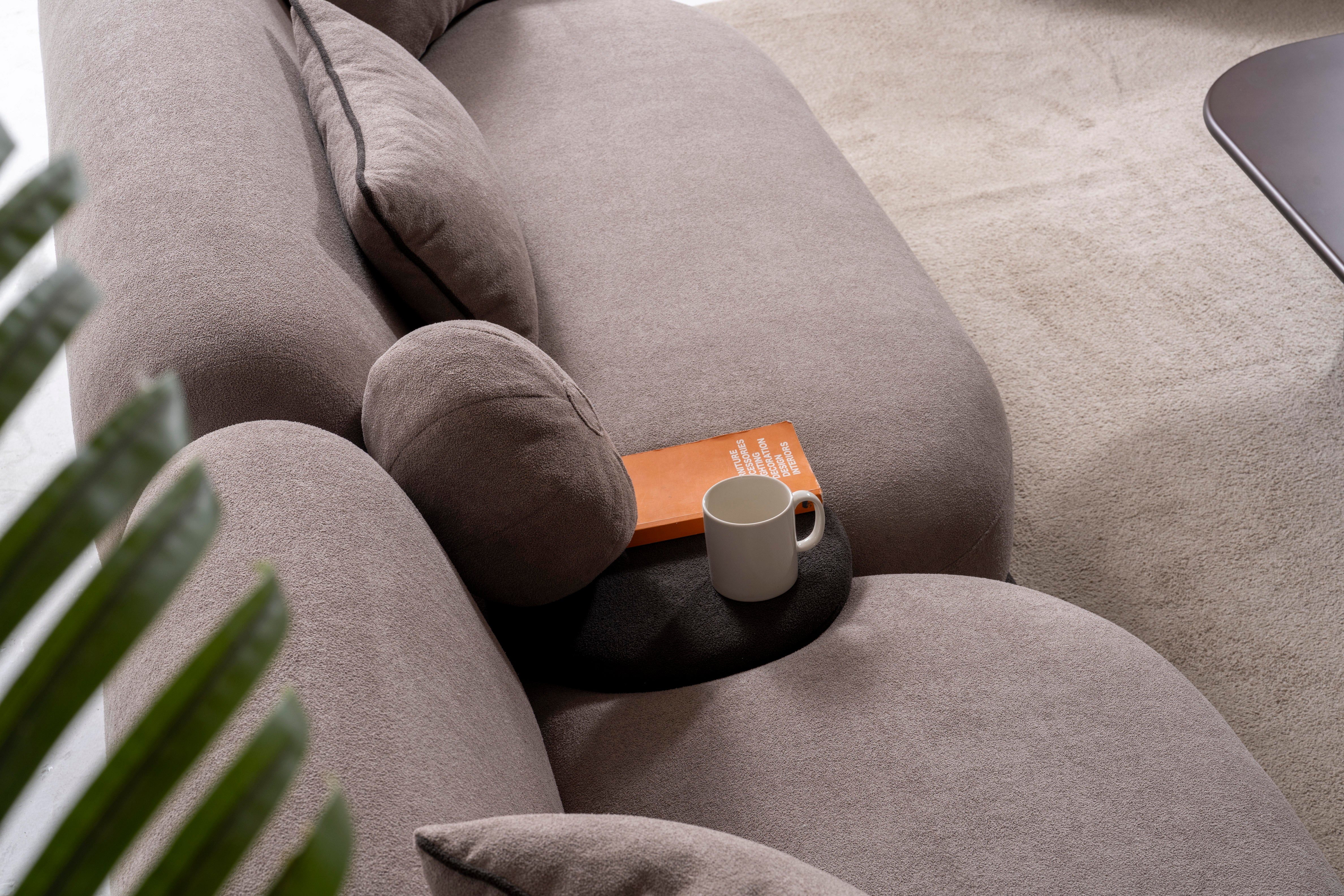 Триместен диван «Bonbon» + декоративни възглавници, ширина 345см