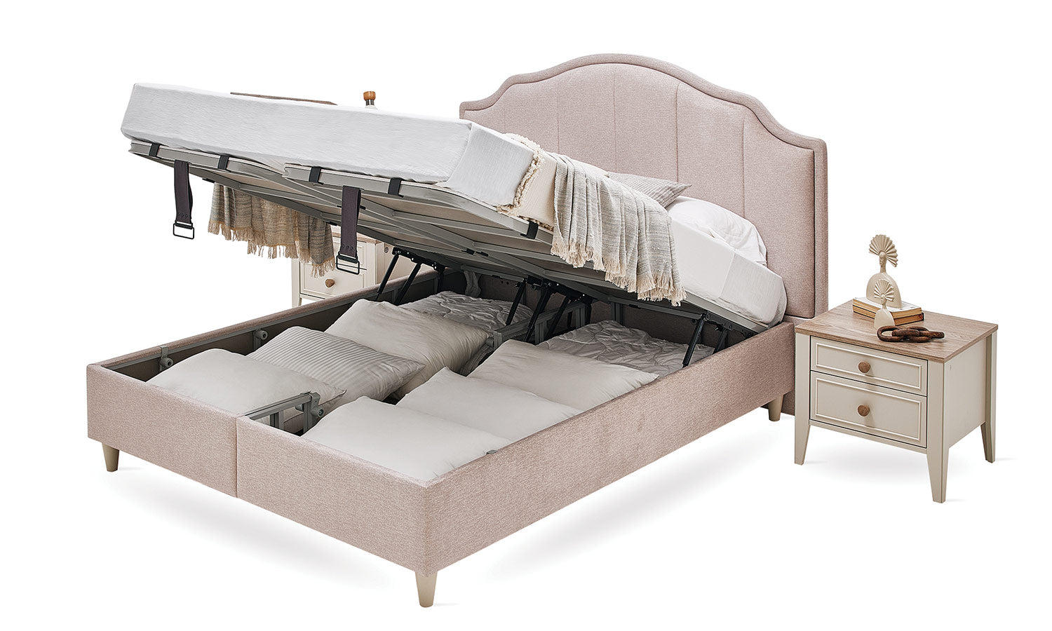 Тапицирано легло «Rio» с място за съхранение, повдигащ механизъм