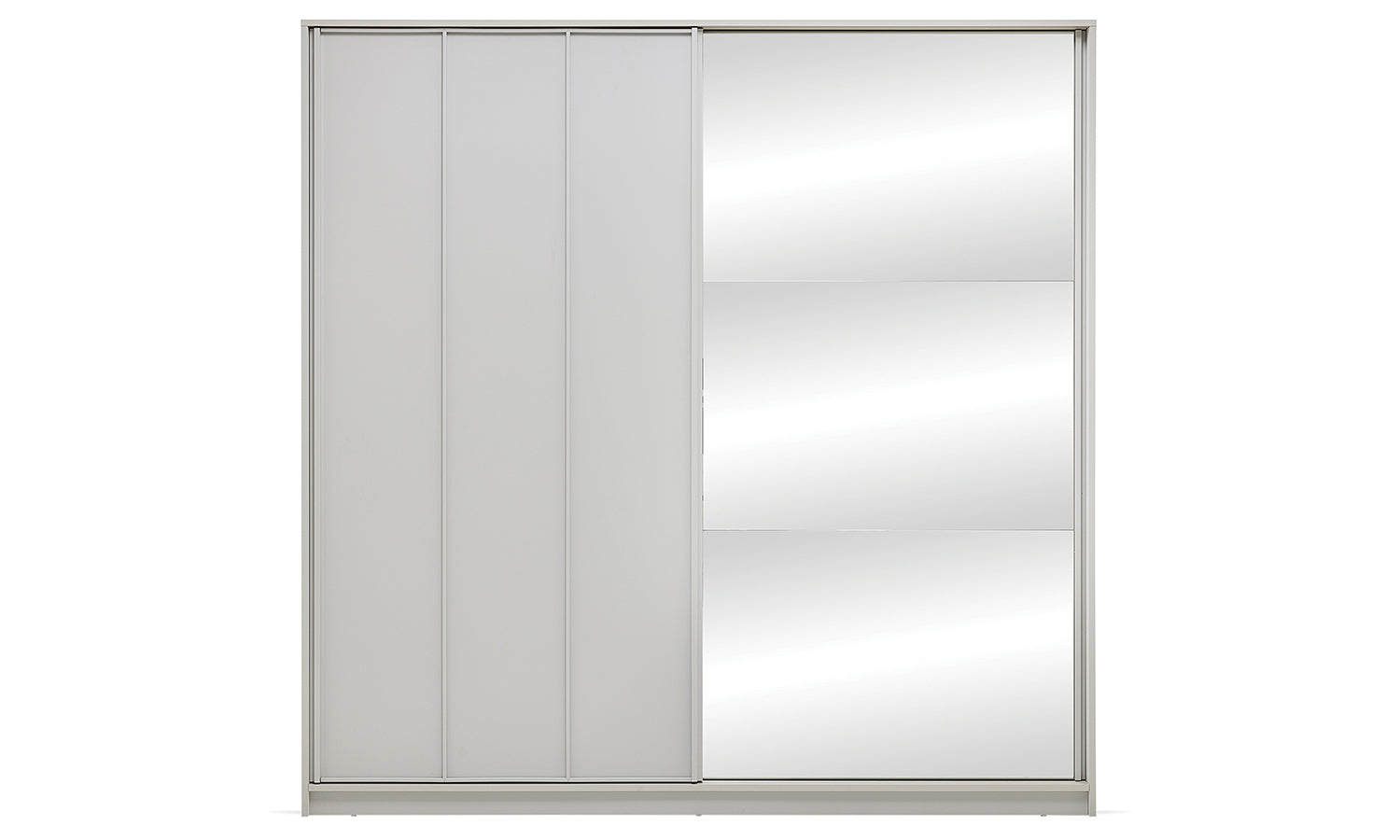Гардероб с плъзгащи врати «Puerta» с огледална врата, ширина 220см