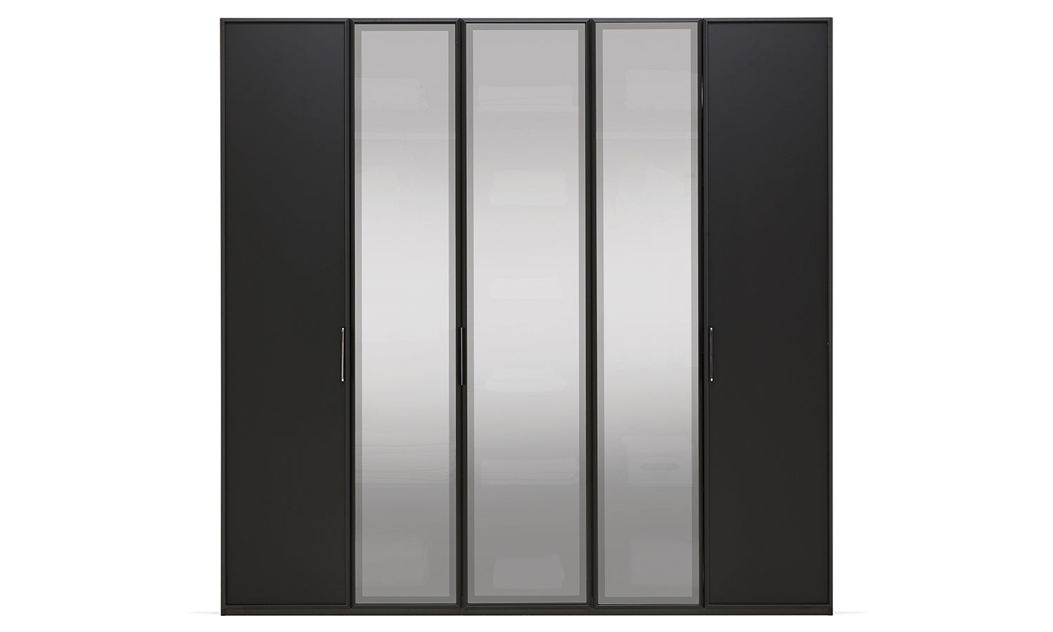 Петкрилен гардероб «Krista» стъклени врати, ширина 226см