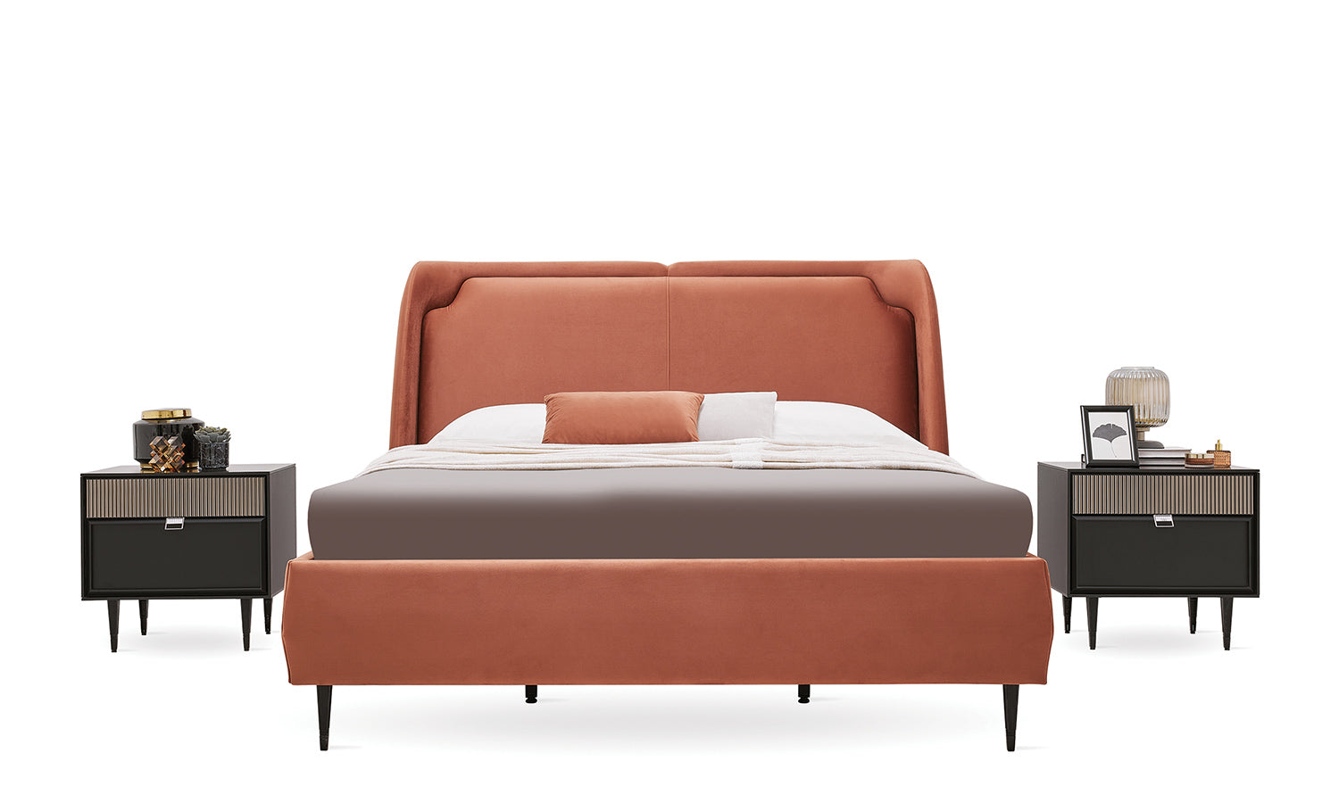 Тапицирано легло «Krista» с място за съхранение, повдигащ механизъм