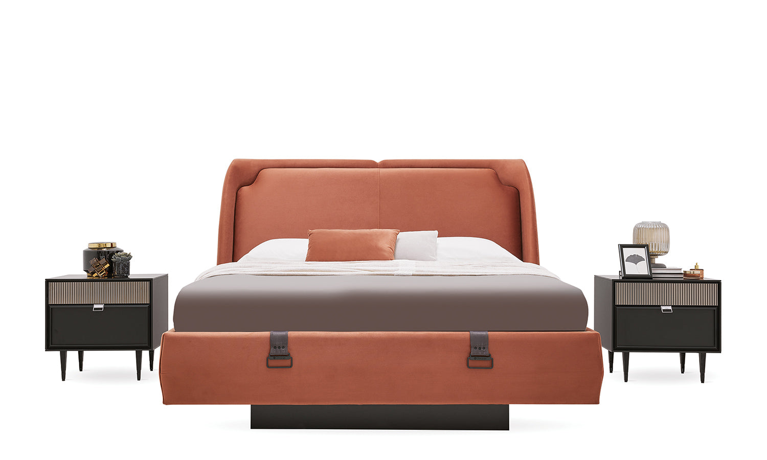 Тапицирано легло «Krista» с място за съхранение, повдигащ механизъм