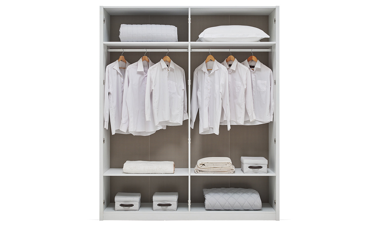 Четирикрилен гардероб «Lumina» - ширина 185см