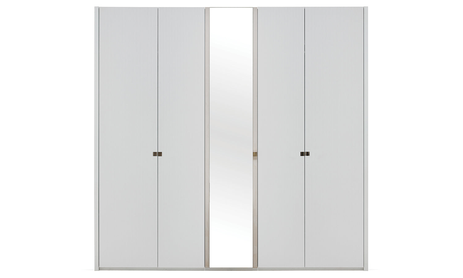 Петкрилен гардероб «Lumina» с огледална врата, ширина 229см