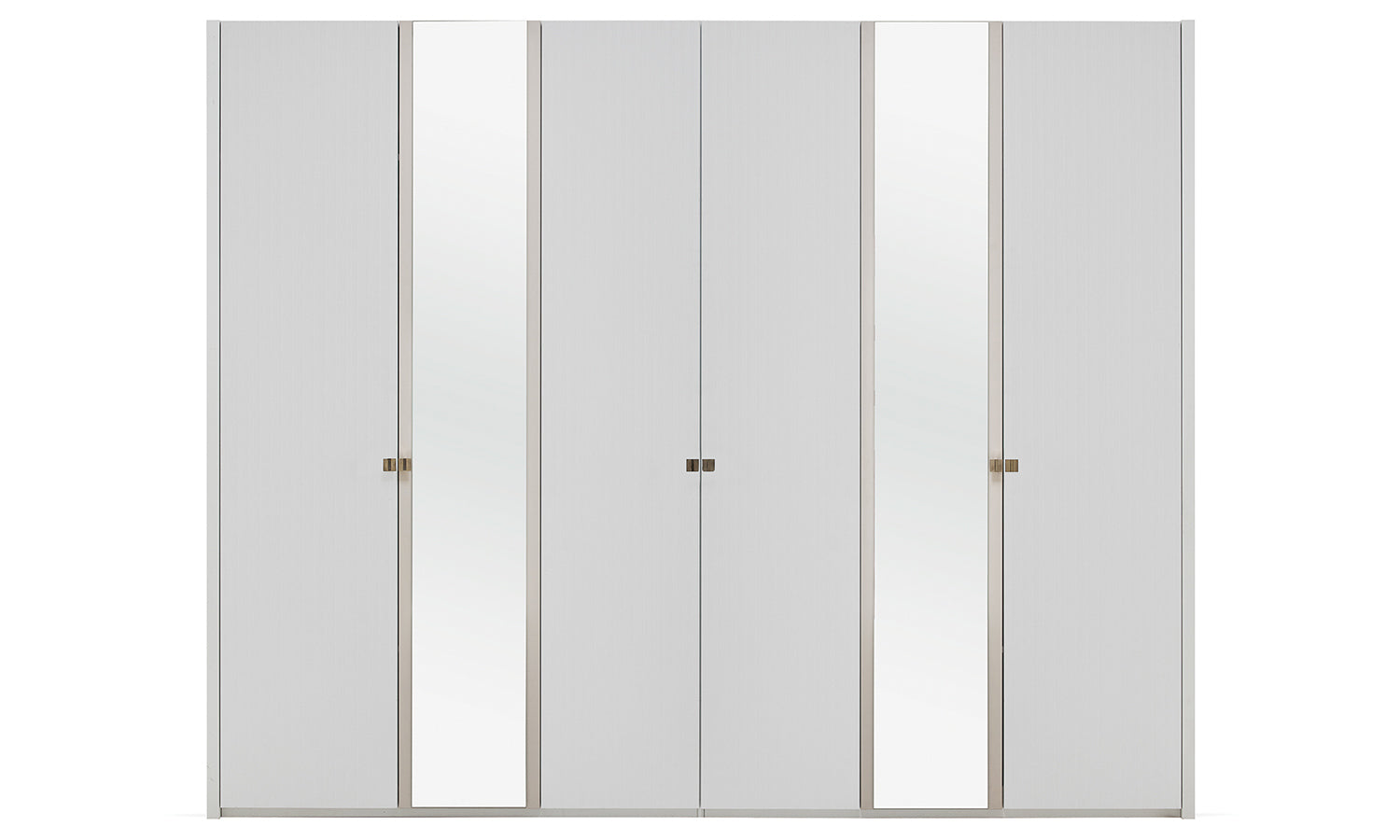 Шесткрилен гардероб «Lumina» с огледална врата, ширина 273см
