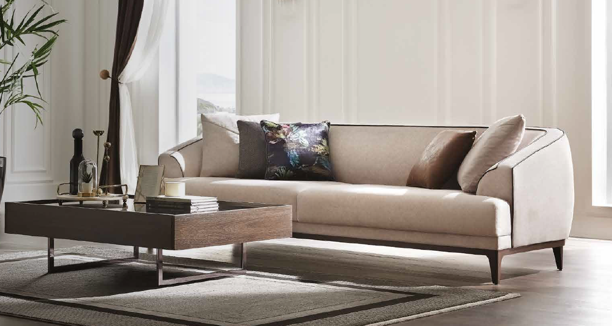 Tриместен диван «Talin» + декоративни възглавници, ширина 252см