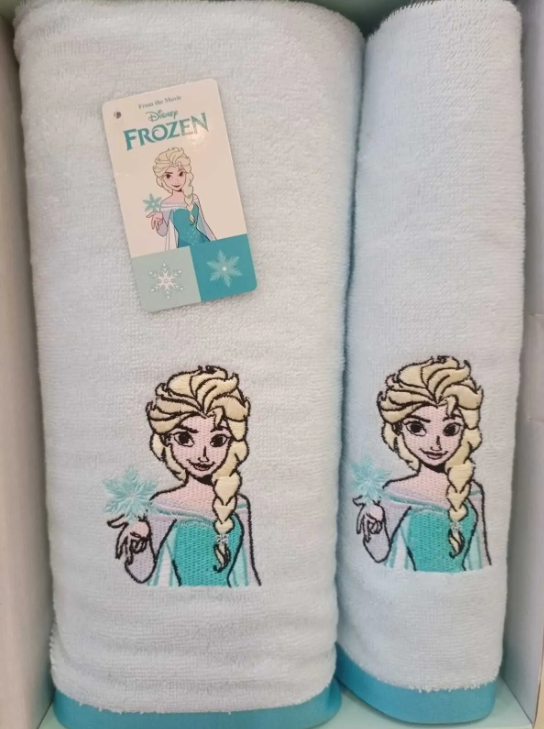Детски комплект за баня «Frozen Snowflake Blue» - памук, възраст 5-6г.