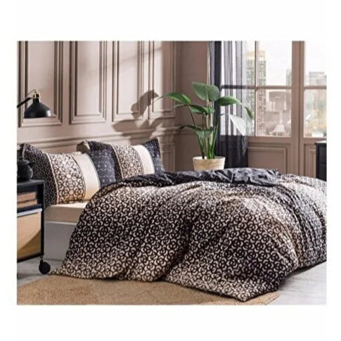 Двоен спален комплект «Noche» с пике, 4 части, ранфорс