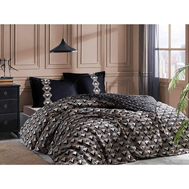 Двоен спален комплект «Ouro» с пике, 4 части, ранфорс