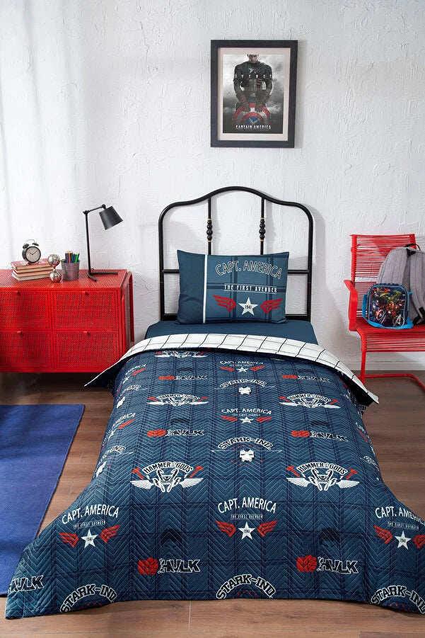 Детски спален комплект «Avengers Car» - 3 части, памук, ранфорс