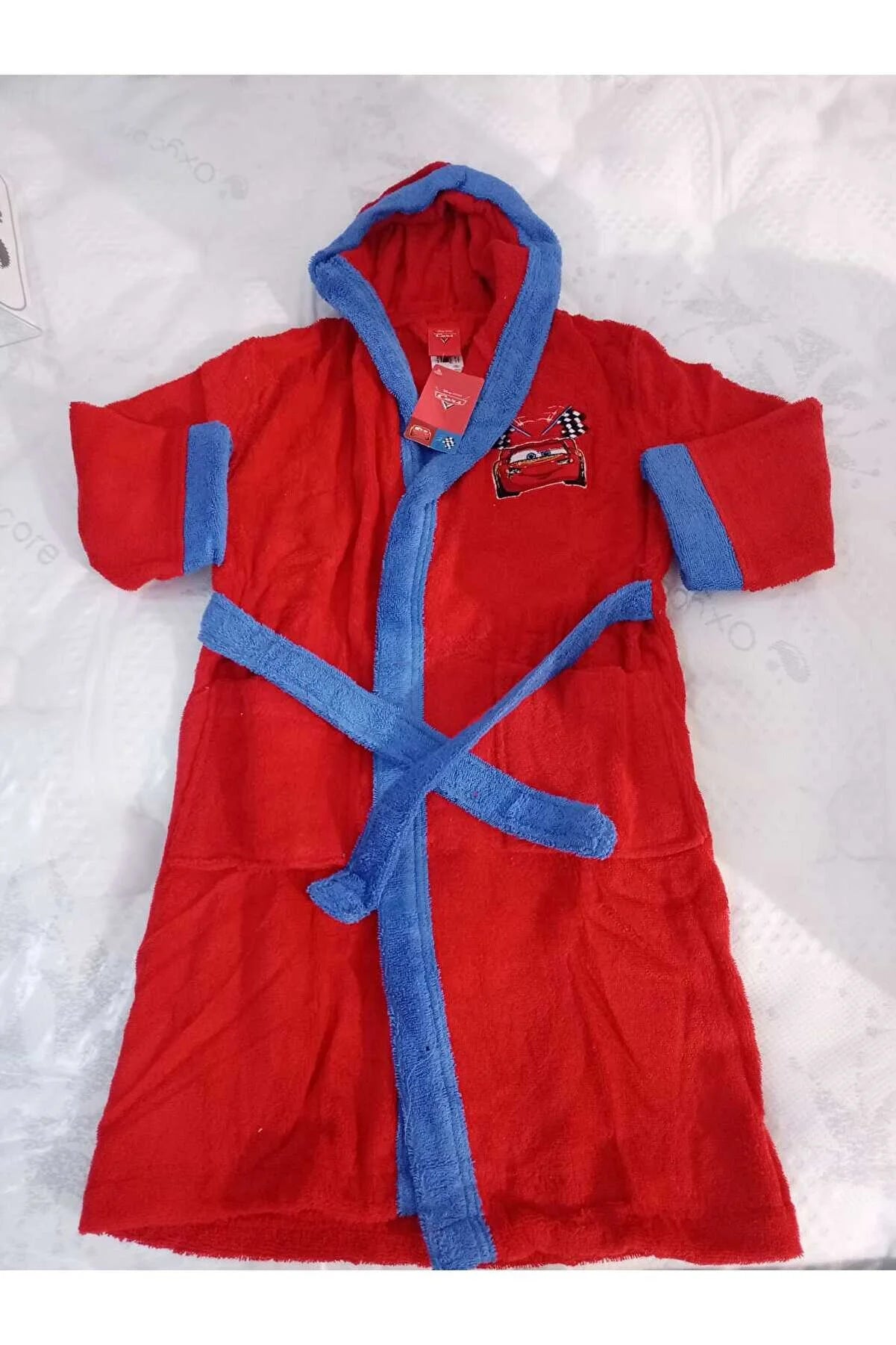 Детски халат за баня «Cars» - памук, възраст 11-12г