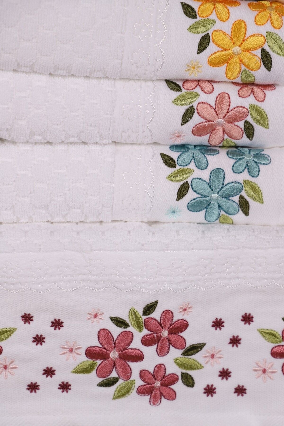 Комплект хавлии «Balsam Beyaz» - 6 части, памук, размер 50х85см