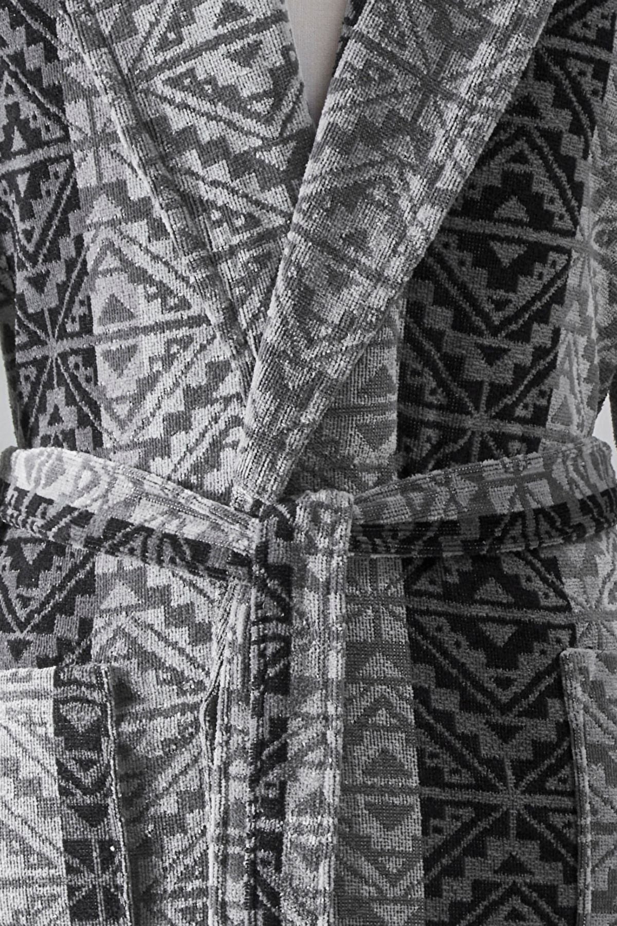 Халат за баня «Hawai Tapetto/Gri» с качулка, размер S/M