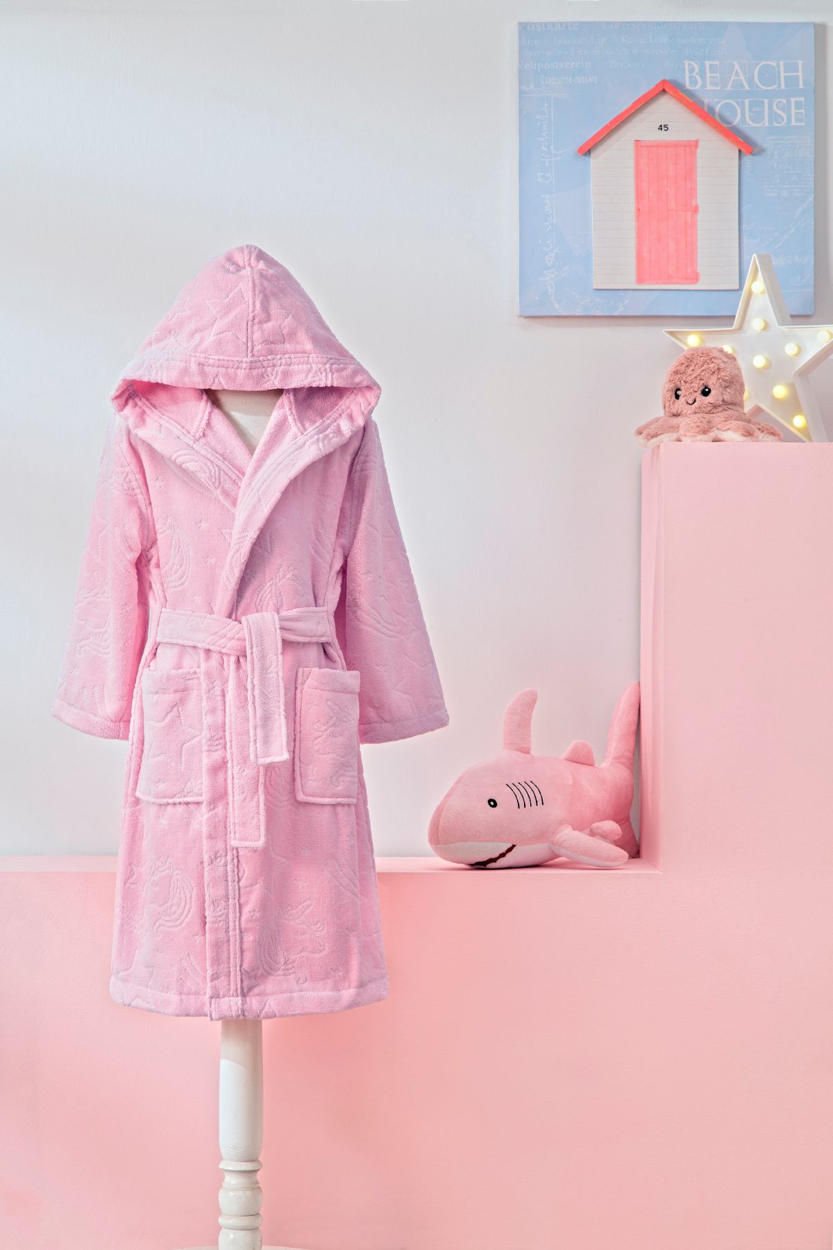 Детски халат за баня «Unicorn Pink» възраст - памук, 1-2 г.