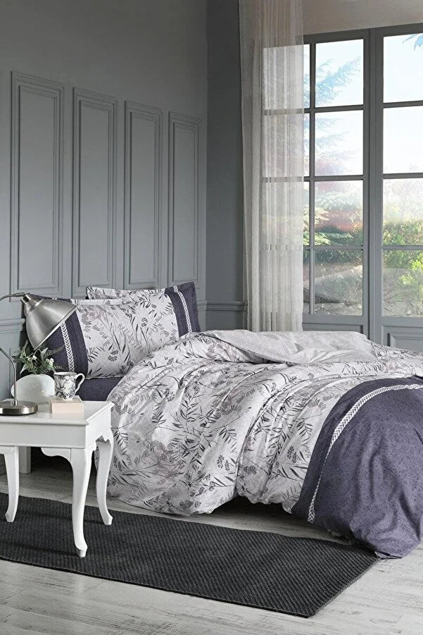 Единичен спален комплект «Branch» - 3 части, памук, ранфорс