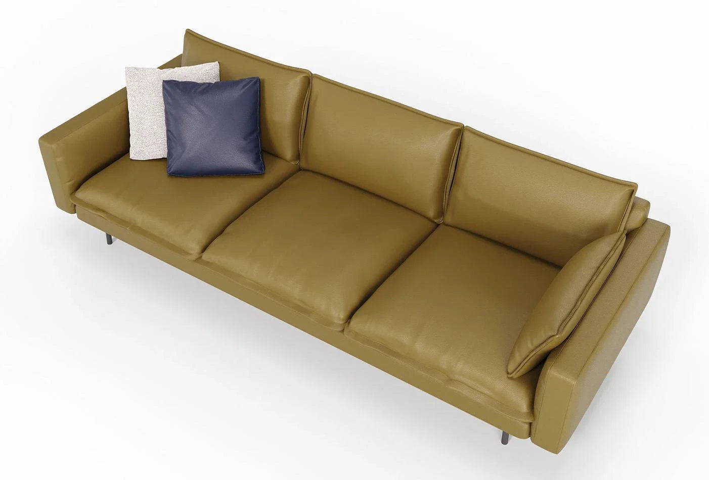 Триместен диван «Bond Street» с естествена кожа, ширина 274см