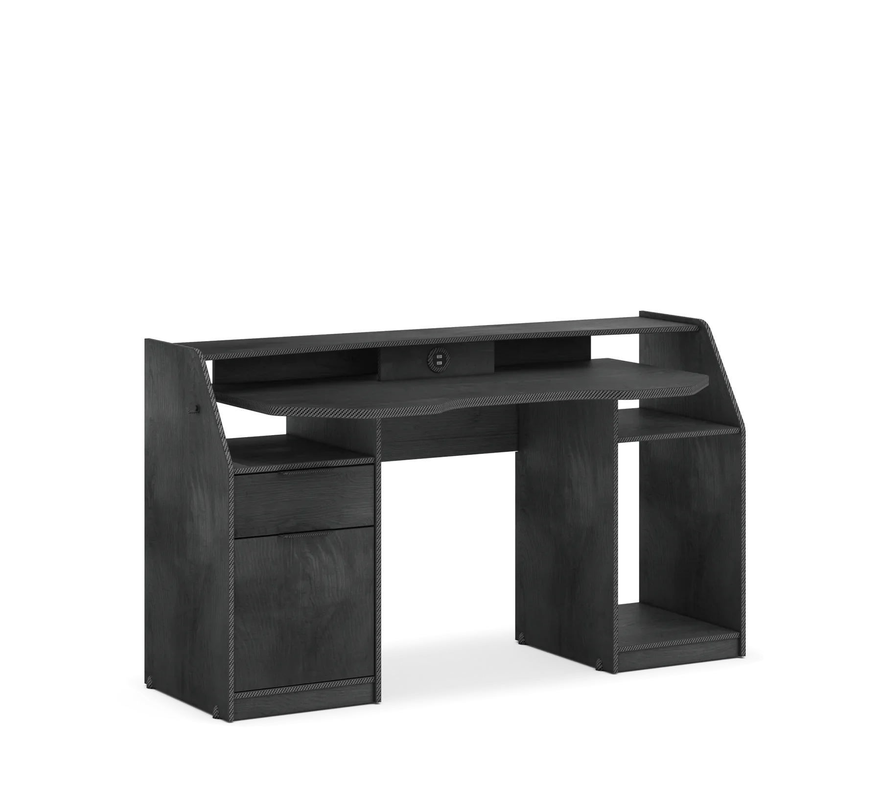 Геймърско бюро «Black» с USB зарядна станция, размер 156x90x67