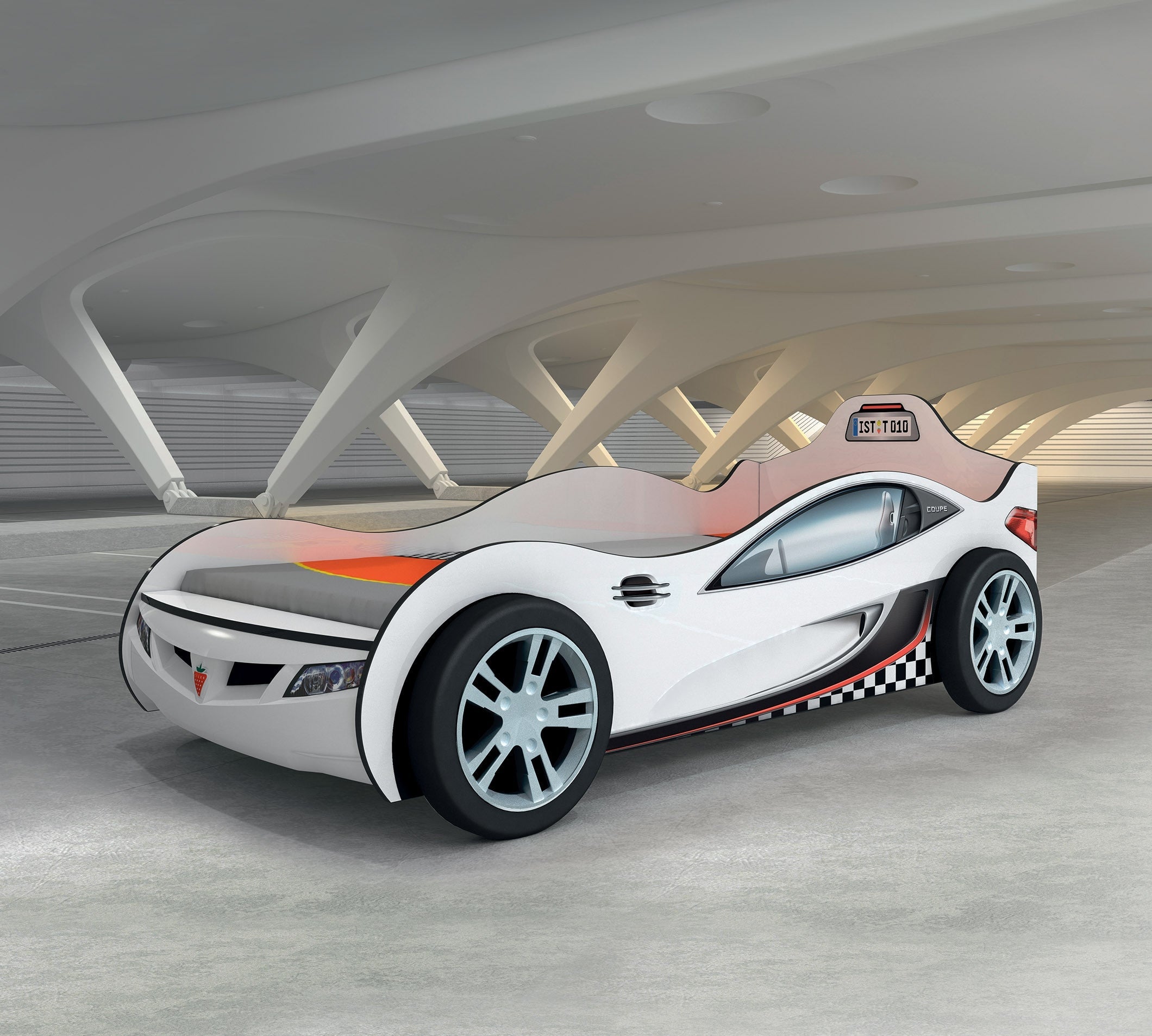 Легло-кола Coupe (бяло)