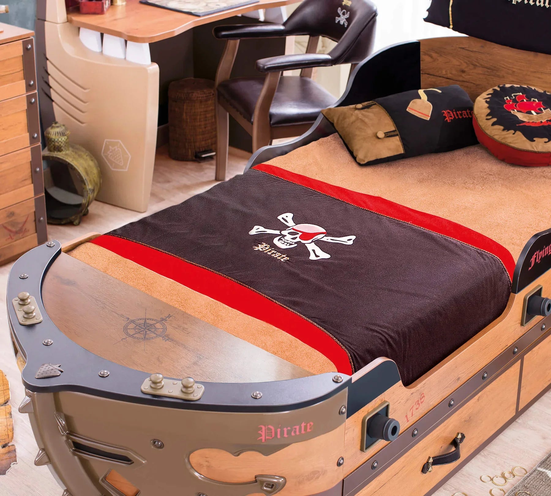 Легло-кораб «Pirate S» за матрак 90х190см